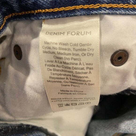 Denim Forum "The Ex Boyfriend" Jeans Size 26 high-rise Straight Leg Light W - Picture 8 of 14